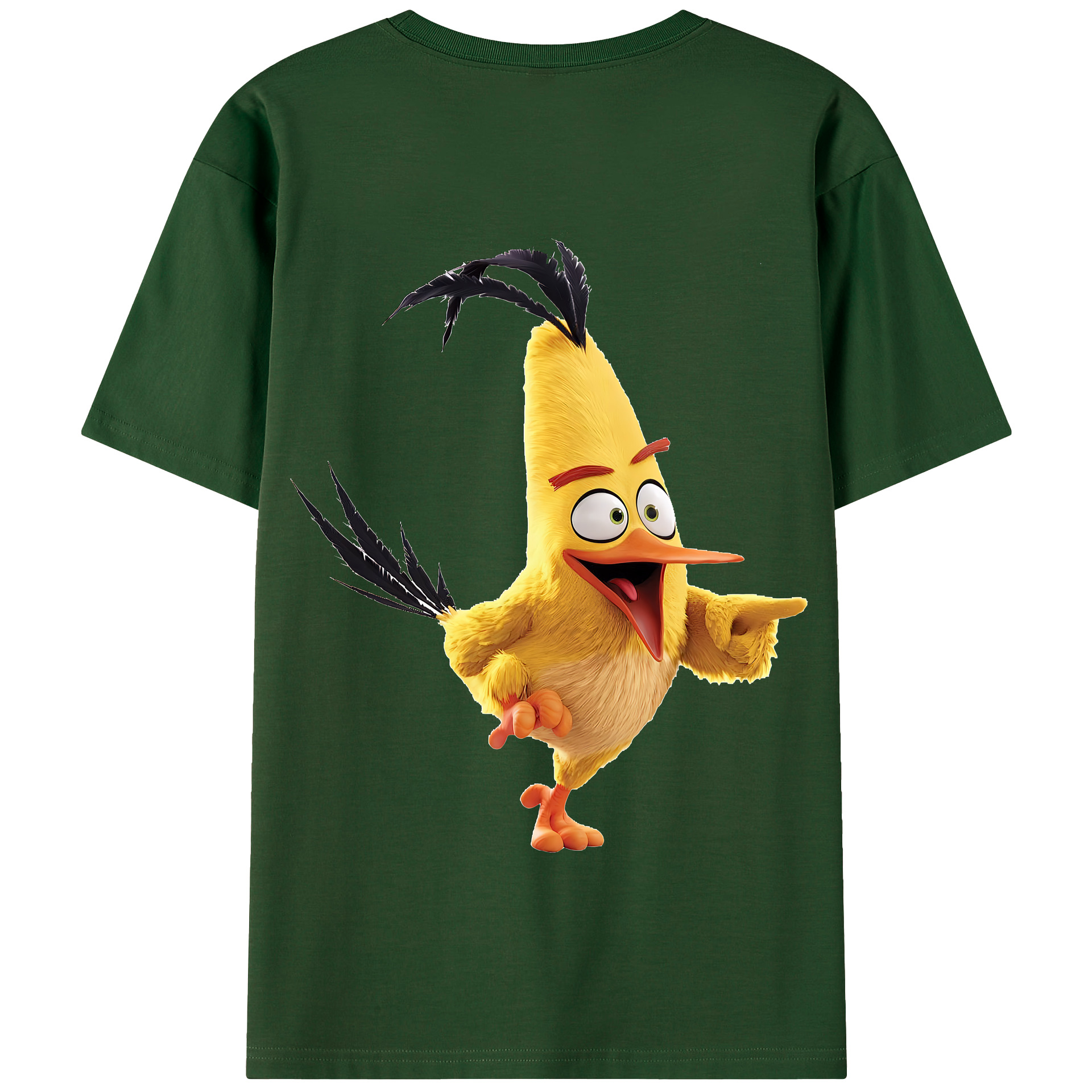 （画像用） Angry Birds アングリーバード 綿100％半袖Tシャツ（背面プリント）